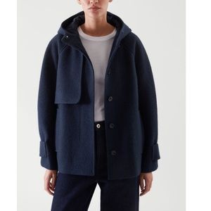 COS 100% wool coat with hood